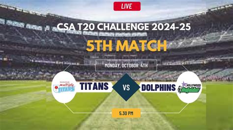 dolphins vs titans live score cricbuzz|Dolphins vs Titans, 1st Match, CSA T20 Challenge 2022.